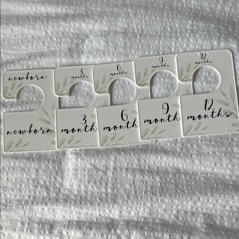 Baby Closet Dividers - Green and White